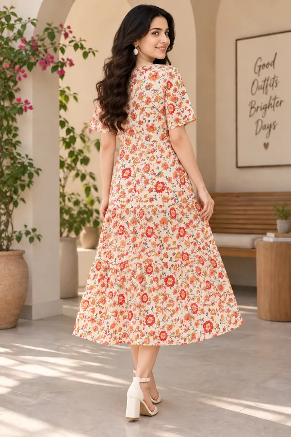 Beige_Floral_Midi_Fit_And_Flare_Dress_for_Women