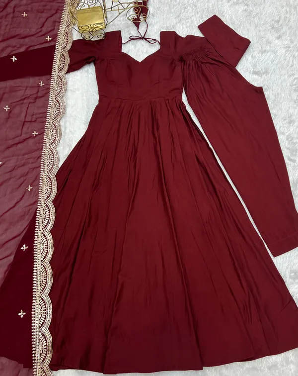 Maroon_Anarkali_Kurta_Set_for_Women
