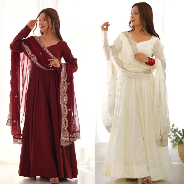 White_Anarkali_Suit_Set_With_Embellished_Dupatta_for_Women