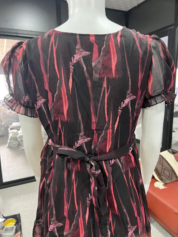 Black_Georgette_Printed_A-Line_Midi_Dress_For_Women