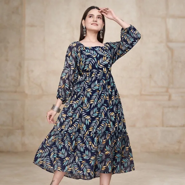 Navy_Blue_Georgette_Printed_A-Line_Dress_For_Women
