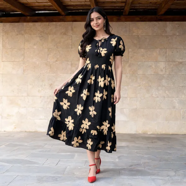Black_Georgette_One_Piece_For_Women