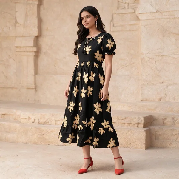 Black_Georgette_One_Piece_For_Women