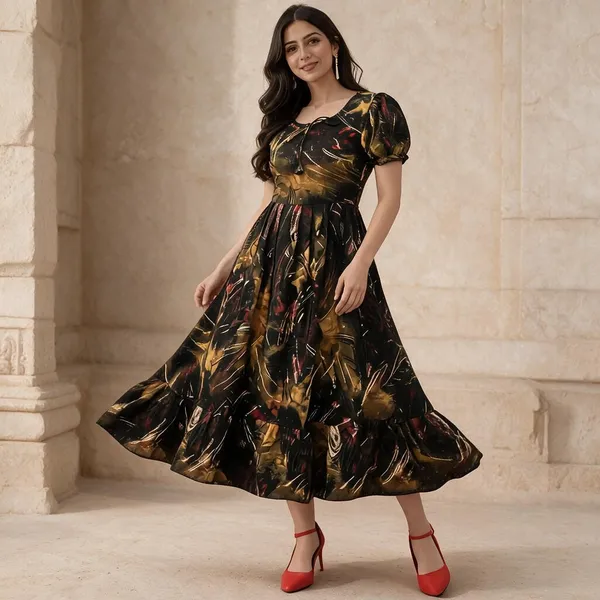 Black_Georgette_One_Piece_For_Women