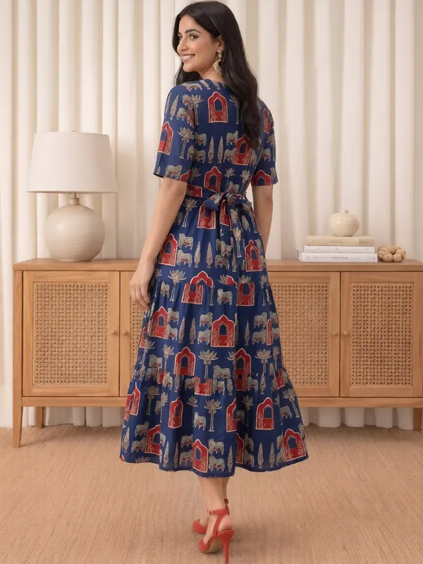 Blue_Printed_Fit_And_Flare_Dress_for_Women