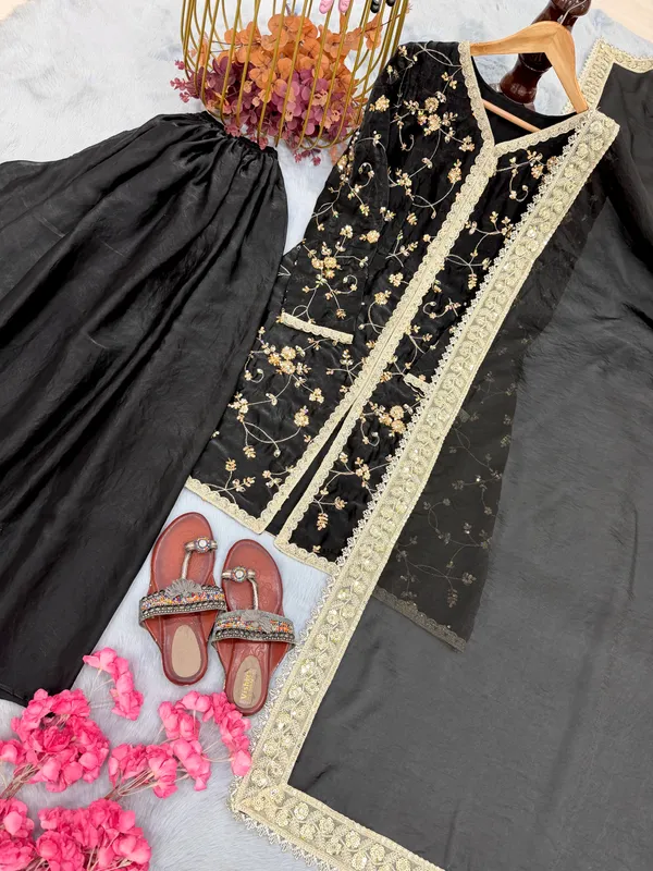 Black_Fendi_Silk_Embroidered_Anarkali_Suit_Set_For_Women