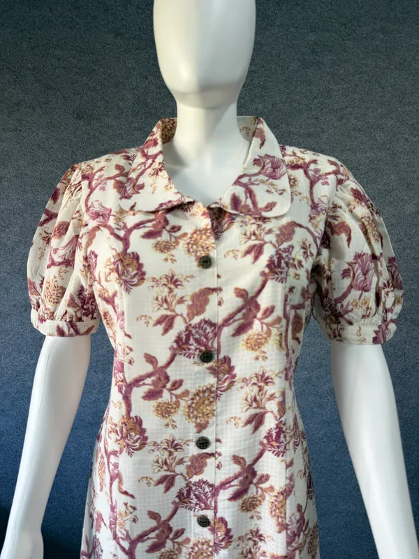 Ivory_Floral_Print_Collared_Midi_Dress_for_Women