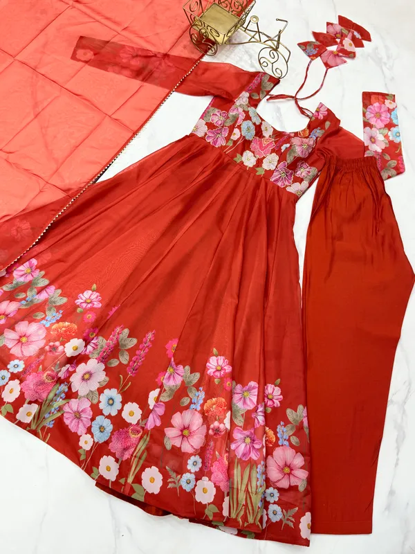 Red_Floral_Anarkali_Dress_Set_for_Girls