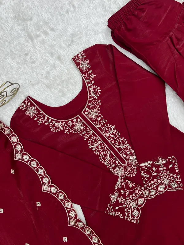 Maroon_Embroidered_Three-Piece_Kurta_Set_for_Women