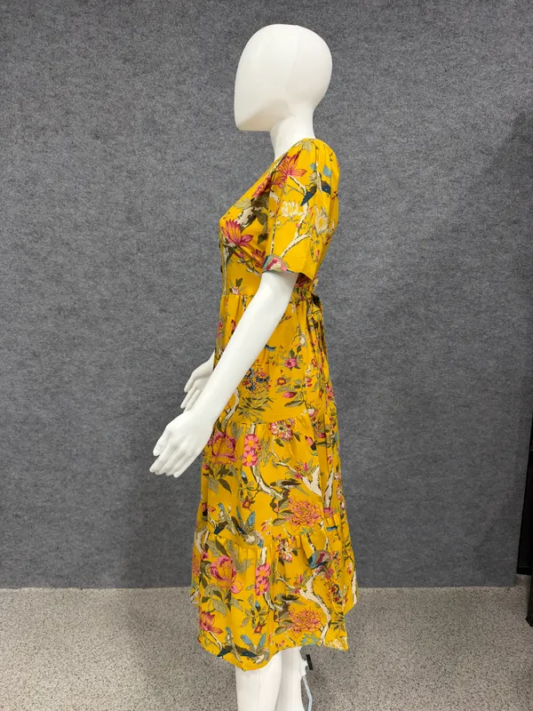 Yellow_Floral_Print_Fit_And_Flare_Dress_for_Women