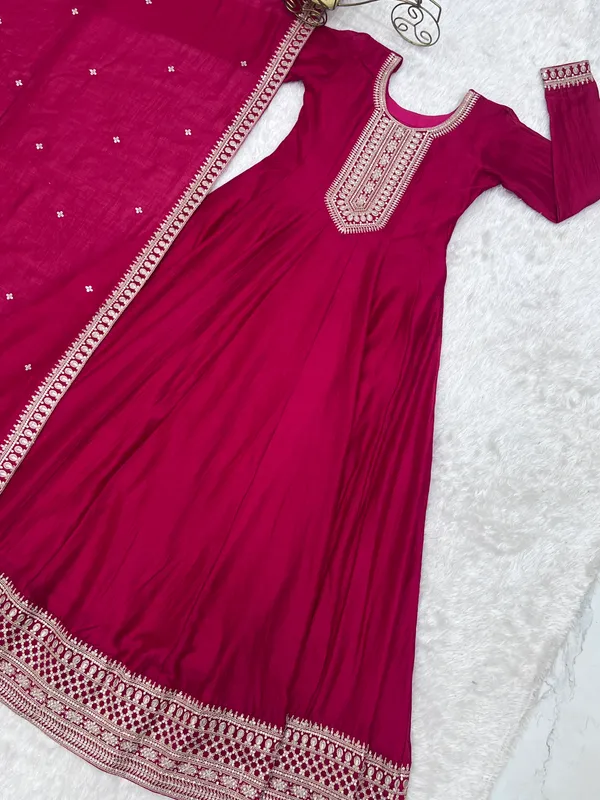 Magenta_Embroidered_Anarkali_Suit_Set_for_Women