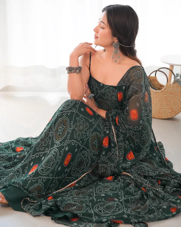 Green_Printed_Anarkali_Dress_With_Dupatta_For_Women