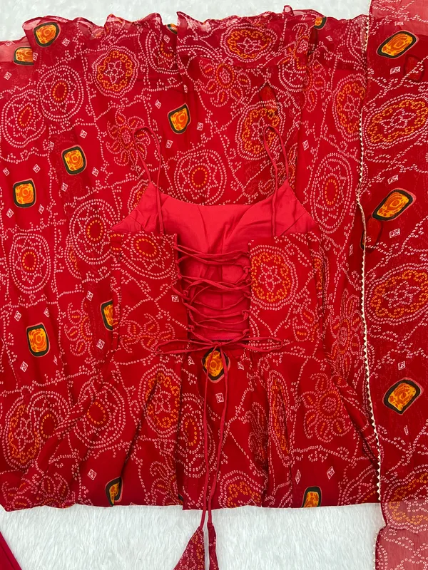 Red_Printed_Saree_Set_for_Women