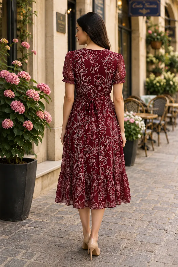 Burgundy_Floral_Print_Midi_Dress_for_Women
