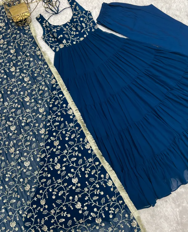 Blue_Embroidered_Anarkali_Suit_Set_for_Women