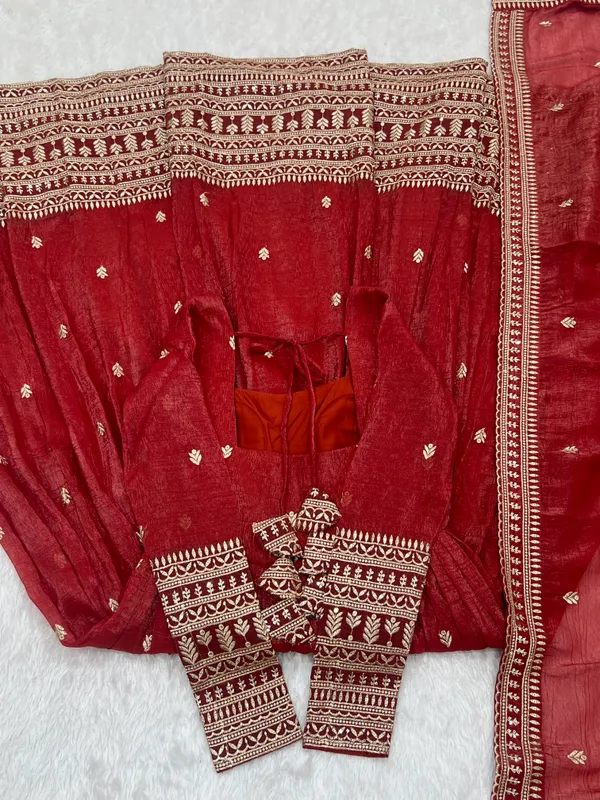 Red_Embroidered_Anarkali_Suit_Set_For_Women