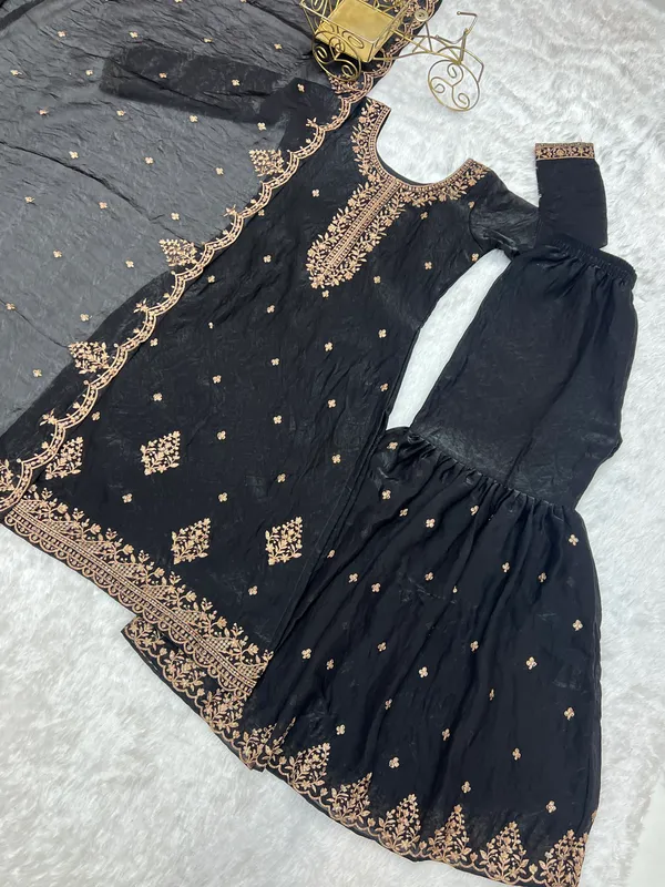 Black_Embroidered_Kurta_Palazzo_Dupatta_Set_for_Women
