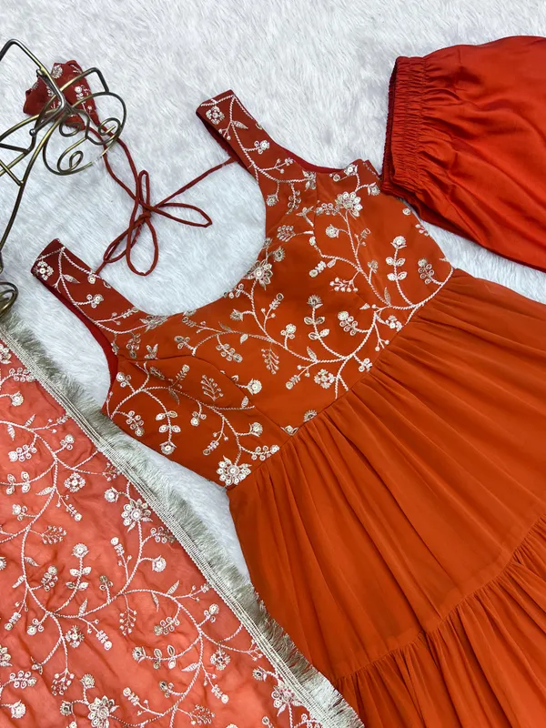 Orange_Embroidered_Anarkali_Suit_Set_for_Women