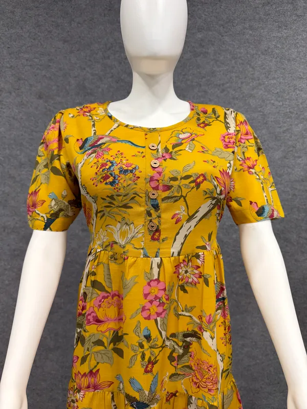 Yellow_Floral_Print_Fit_And_Flare_Dress_for_Women