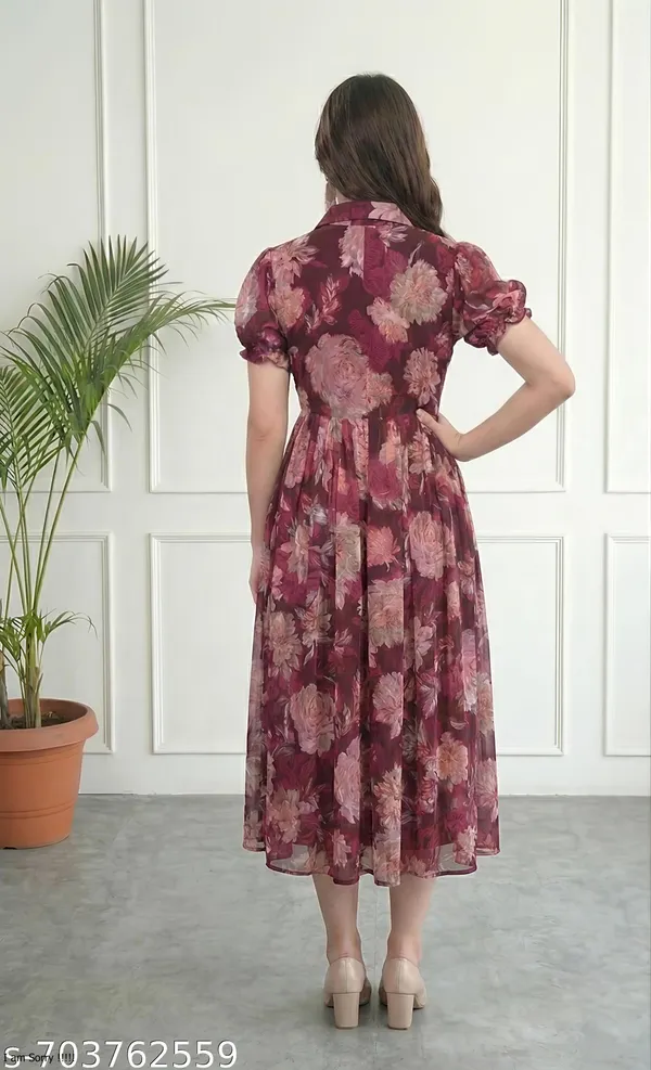 Maroon_Floral_Print_Fit_And_Flare_Dress_for_Women
