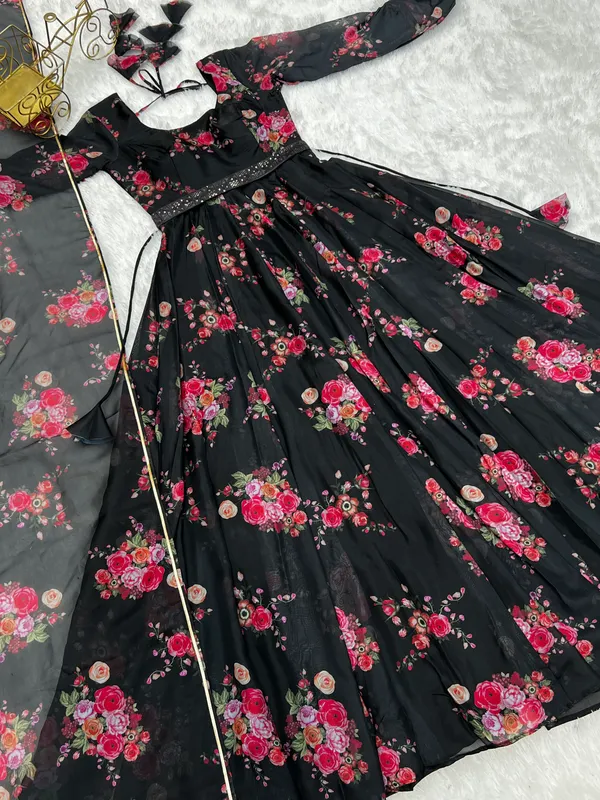 Black_Organza_Silk_Floral_Anarkali_Suit_Set_for_Women