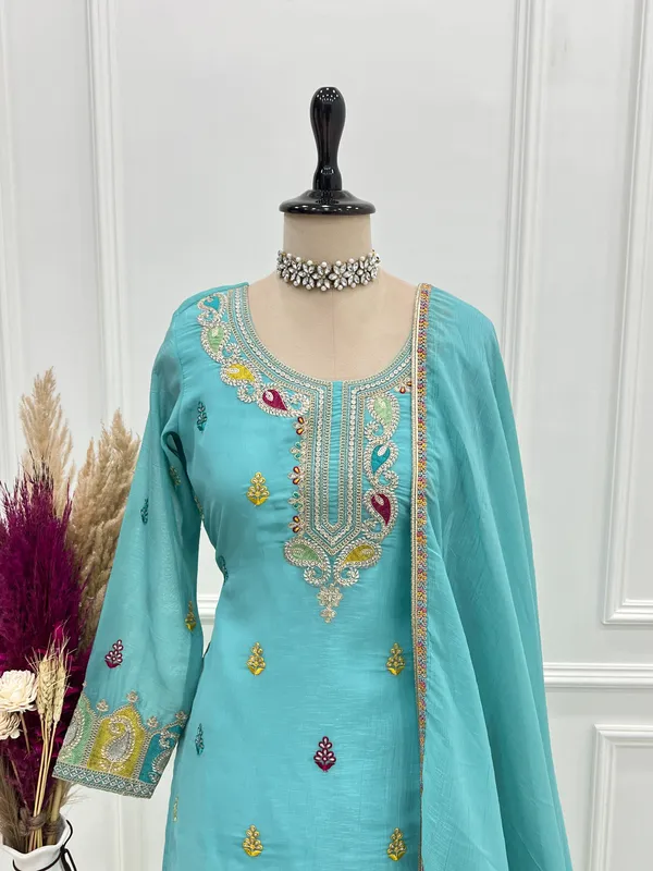 Turquoise_Embroidered_Straight_Suit_Set_for_Women