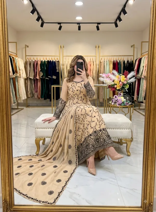 Beige_Embroidered_Anarkali_Dress_With_Dupatta_for_Women