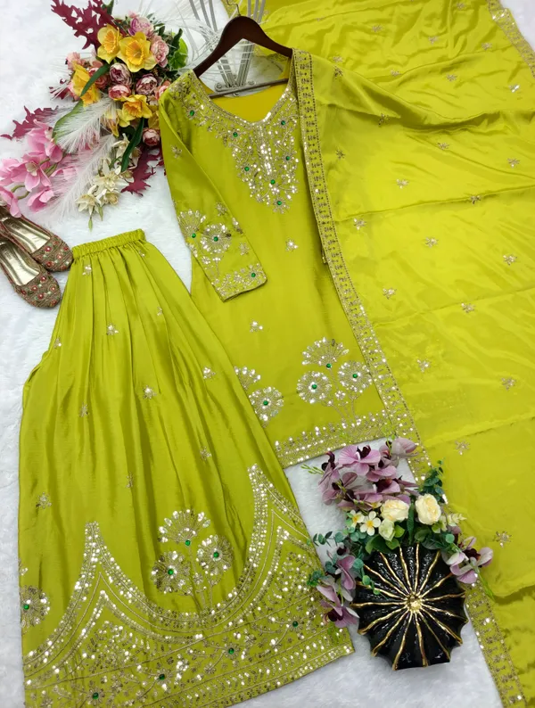 Green_Embroidered_Sharara_Suit_Set_for_Women