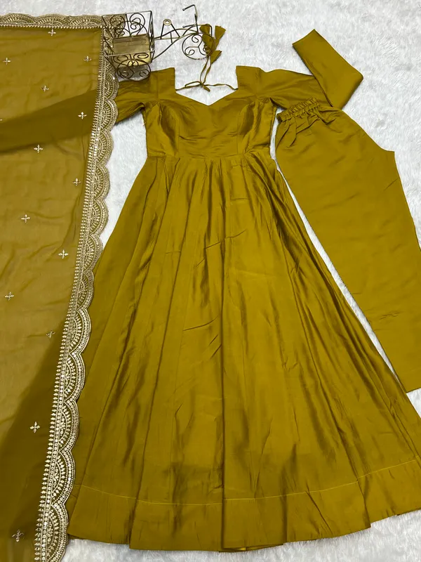 Mustard_Anarkali_Kurta_Set_for_Women