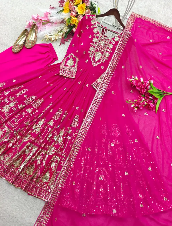 Pink_Embroidered_Anarkali_Suit_Set_for_Women