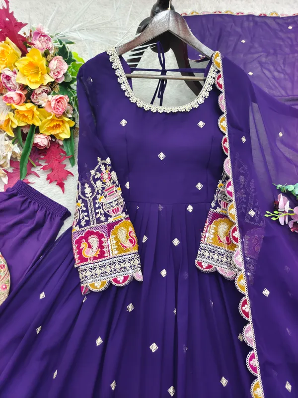 Purple_Embellished_Anarkali_Suit_Set_for_Women