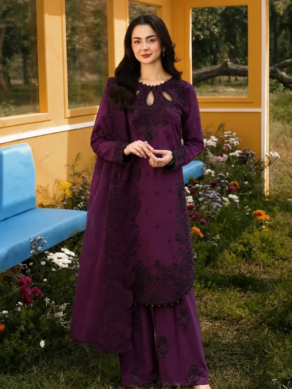 Purple_Embroidered_Sharara_Suit_Set_for_Women