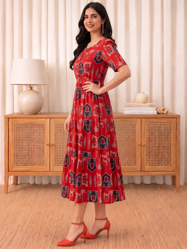Red_Printed_Fit_And_Flare_Dress_for_Women
