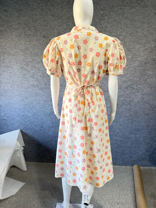 Cream_Floral_Print_Puff_Sleeve_Dress_for_Women