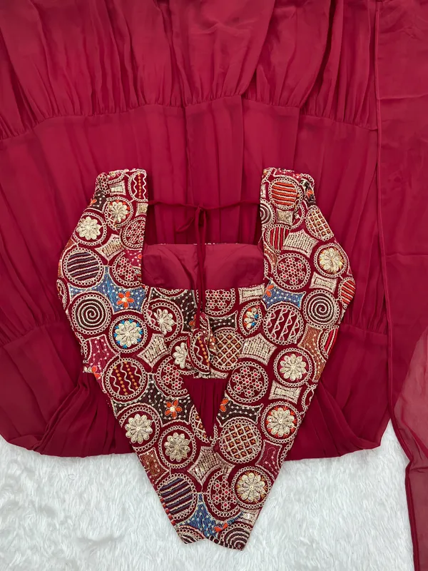 Maroon_Embroidered_Anarkali_Dress_For_Women