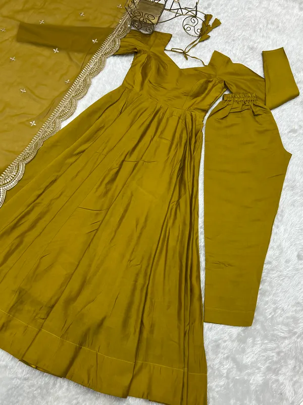 Mustard_Anarkali_Kurta_Set_for_Women
