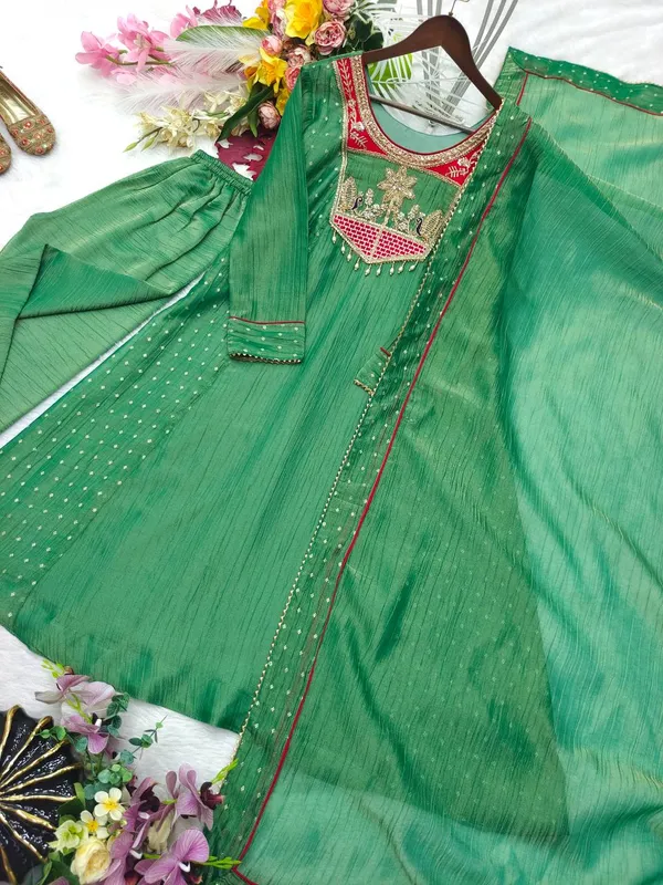 Green_Embroidered_Straight_Suit_Set_for_Women