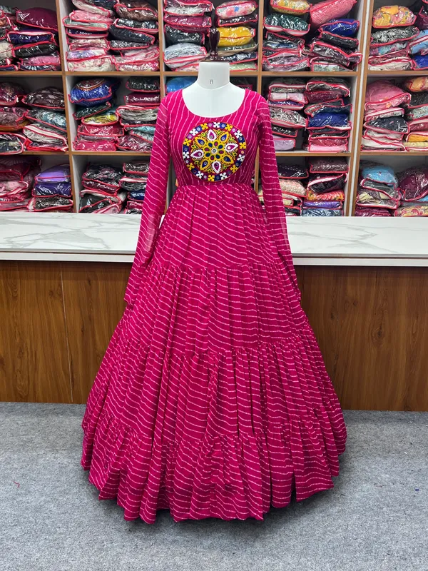 Magenta_Printed_Anarkali_Kurta_For_Women