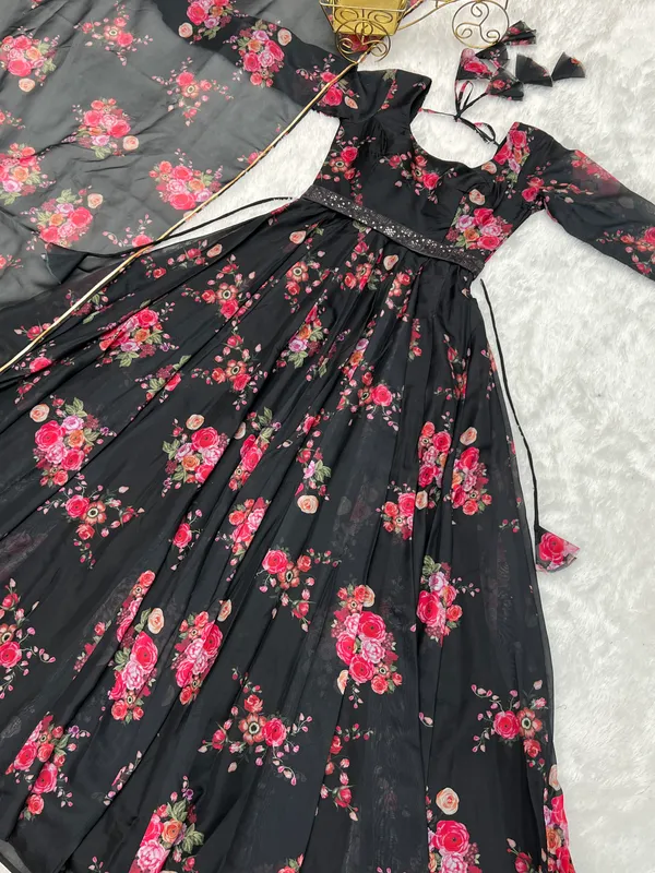 Black_Organza_Silk_Floral_Anarkali_Suit_Set_for_Women