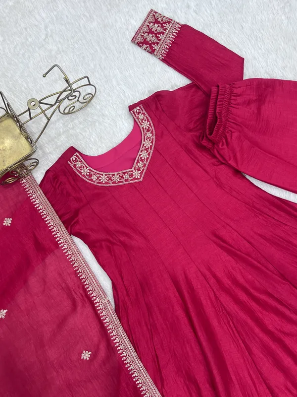 Pink_Embroidered_Anarkali_Suit_Set_for_Women