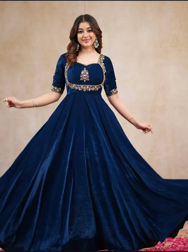 Navy_Blue_Velvet_Anarkali_Suit_Set_for_Women