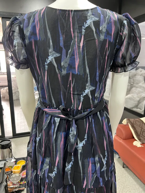 Black_Georgette_Printed_Tiered_Maxi_Dress_For_Women