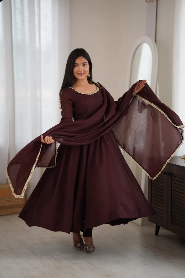 Maroon_Chanderi_Flared_Anarkali_Suit_Set_for_Women