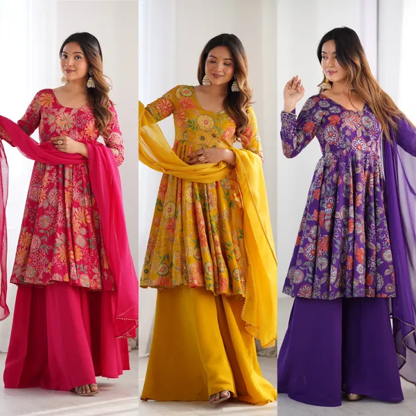 Purple_Floral_Print_Ethnic_Dress_Set_for_Women