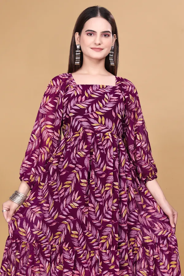 Purple_Leaf_Print_Flared_Midi_Dress_for_Women