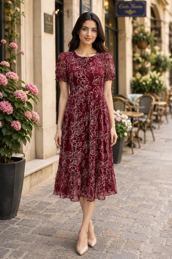 Burgundy_Floral_Print_Midi_Dress_for_Women