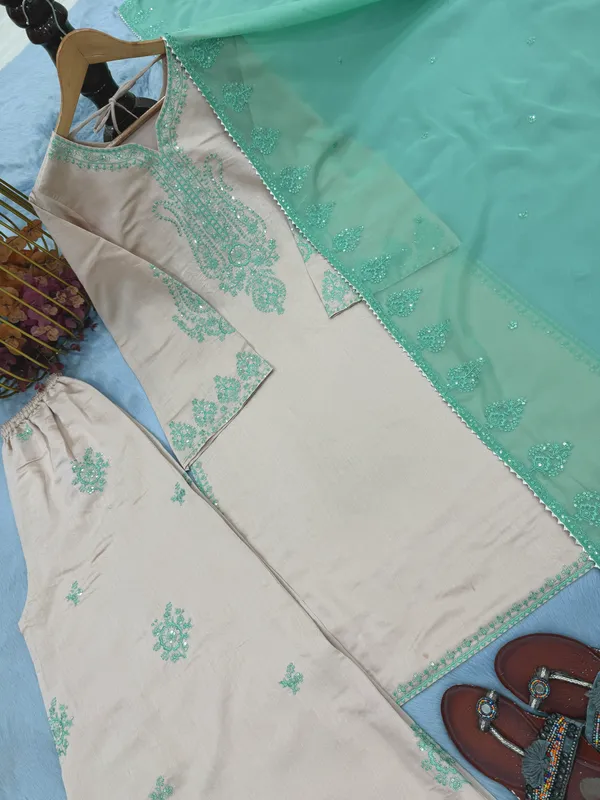 Beige_Embroidered_Straight_Suit_Set_for_Women