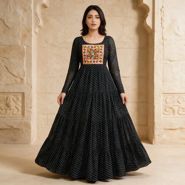 Black_Georgette_Anarkali_For_Women