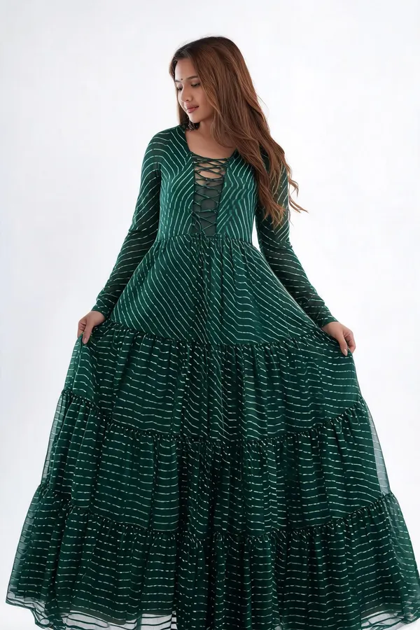 Green_Georgette_Anarkali_For_Women