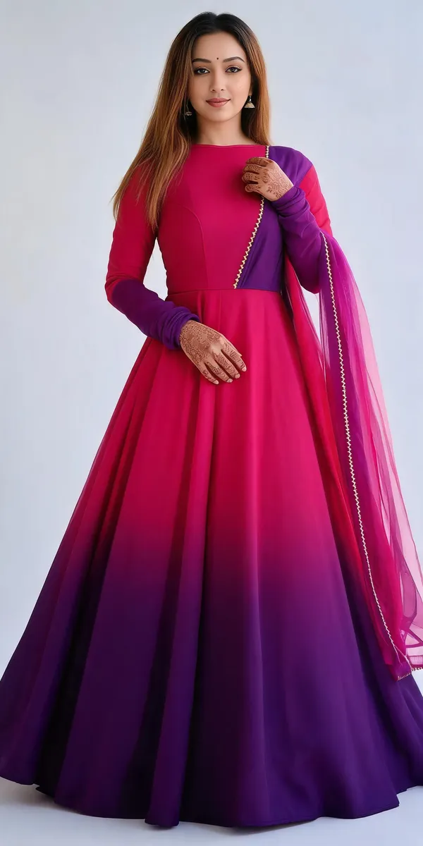 Pink_&_Purple_Georgette_Anarkali_For_Women